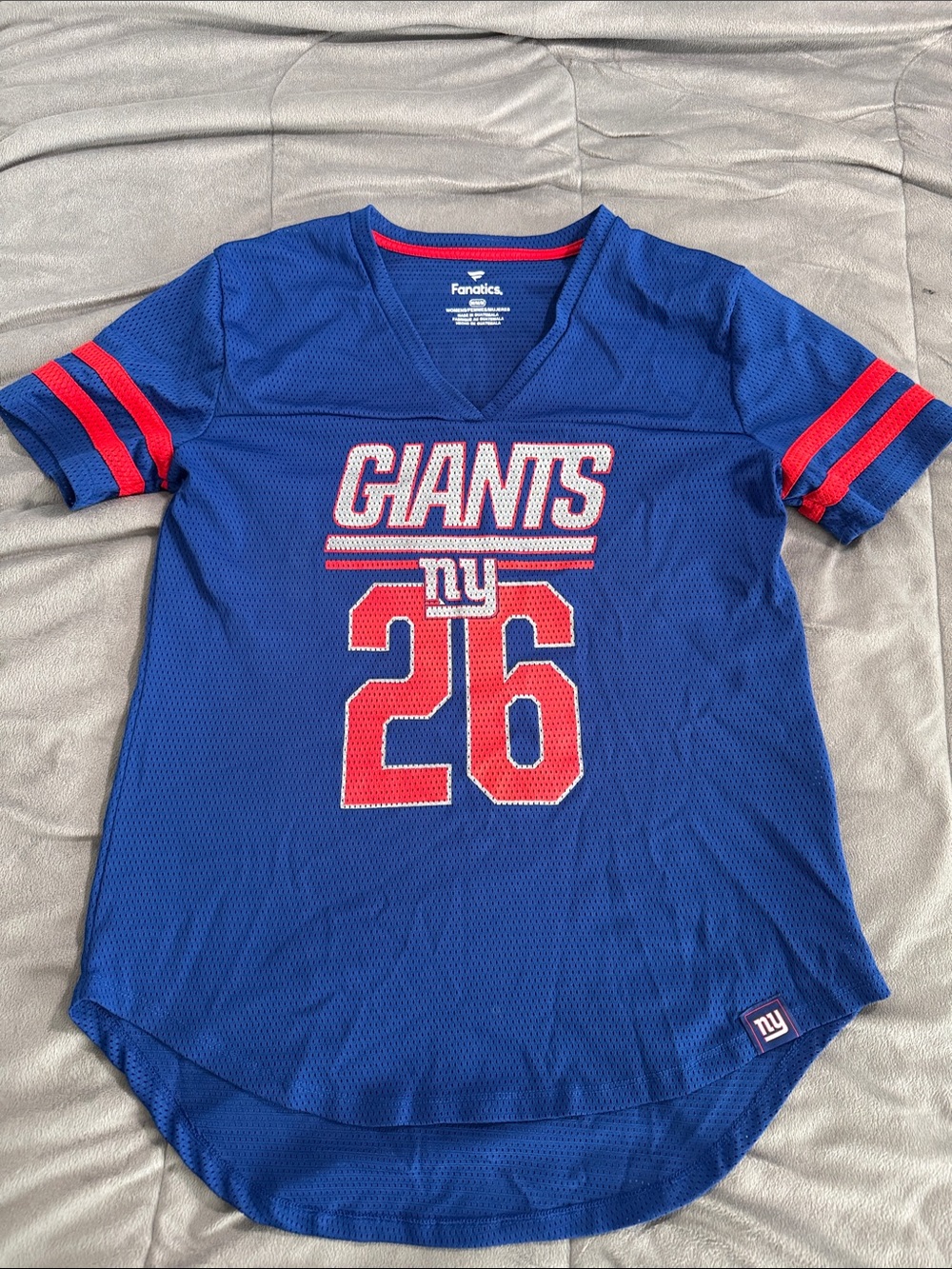 Fanatics New York Giants Mesh V-Neck football women’s Jersey Top Sz M